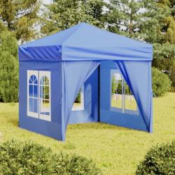Tente de réception pliable avec parois Bleu 2x2 m alsavelo