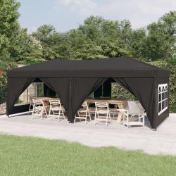 Tente de réception pliable avec parois Anthracite 3x6 m alsavelo