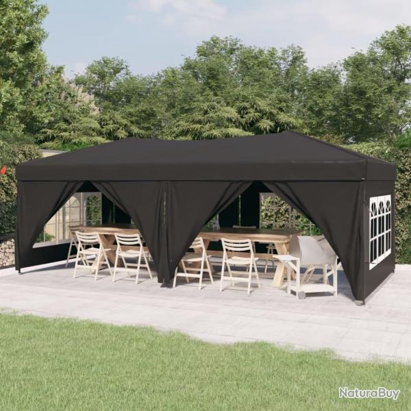 Tente de rception pliable avec parois Anthracite 3x6 m alsavelo