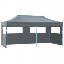 Tente de réception pliable avec parois 3x6 m anthracite alsavelo