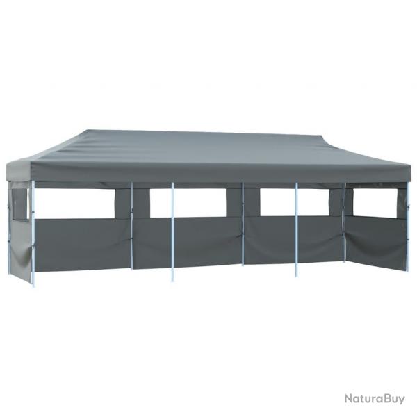 Tente de rception pliable avec 5 parois 3 x 9 m Anthracite alsavelo