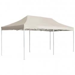 Tente de réception pliable Aluminium 6 x 3 m Crème alsavelo