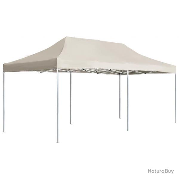 Tente de rception pliable Aluminium 6 x 3 m Crme alsavelo