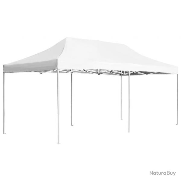 Tente de rception pliable Aluminium 6 x 3 m Blanc alsavelo