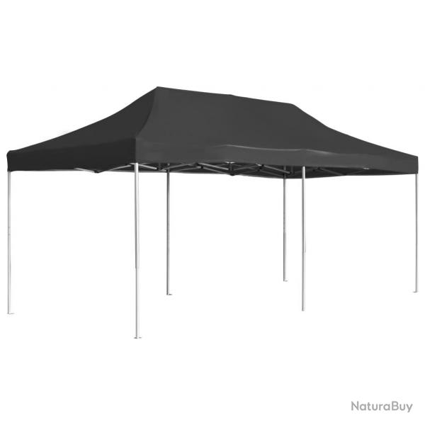 Tente de rception pliable Aluminium 6 x 3 m Anthracite alsavelo
