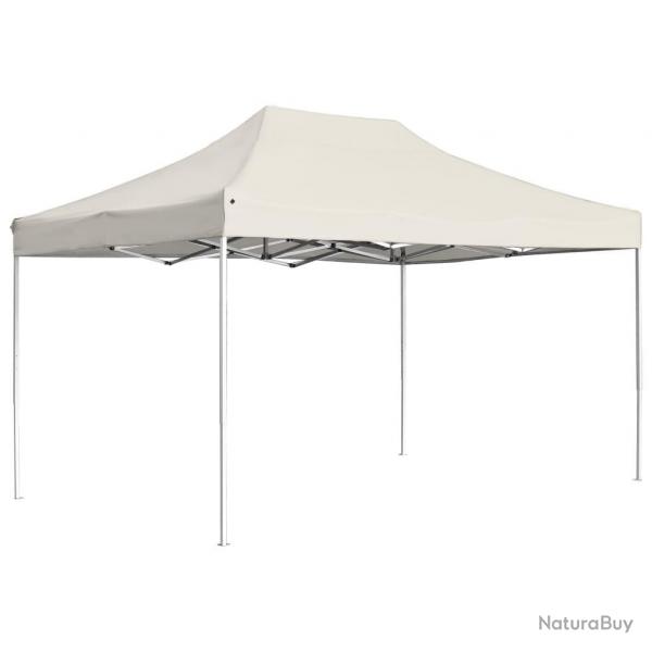 Tente de rception pliable Aluminium 4,5x3 m Crme alsavelo