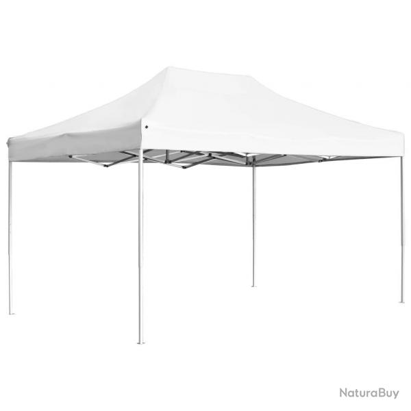 Tente de rception pliable Aluminium 4,5x3 m Blanc alsavelo