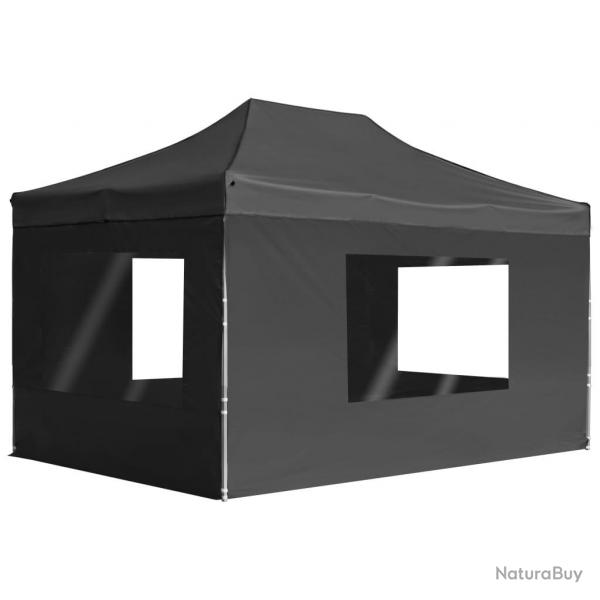 Tente de rception pliable  parois Aluminium 4,5x3m Anthracite alsavelo