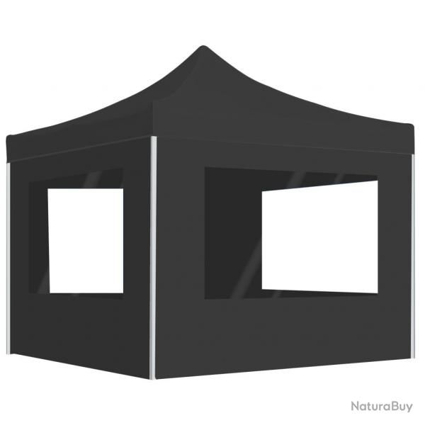 Tente de rception pliable  parois Aluminium 3 x 3m Anthracite alsavelo