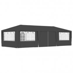 Tente de réception et parois latérales 4x9 m Anthracite 90 g/m² alsavelo