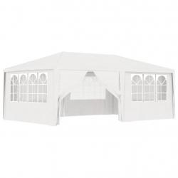 Tente de réception et parois latérales 4x6 m Blanc 90 g/m² alsavelo