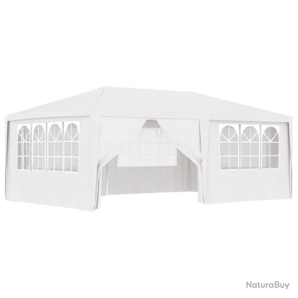 Tente de rception et parois latrales 4x6 m Blanc 90 g/m alsavelo