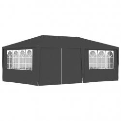 Tente de réception et parois latérales 4x6 m Anthracite 90 g/m² alsavelo
