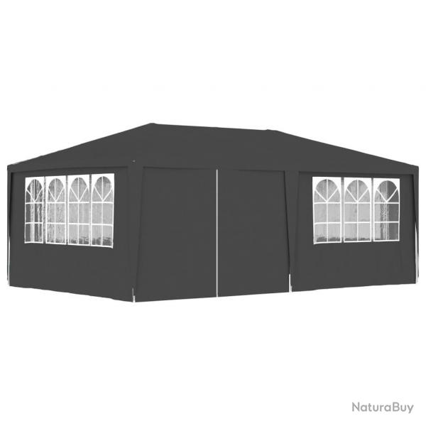 Tente de rception et parois latrales 4x6 m Anthracite 90 g/m alsavelo