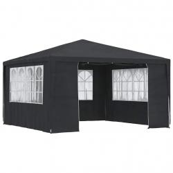 Tente de réception et parois latérales 4x4 m Anthracite 90 g/m² alsavelo