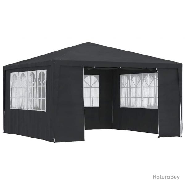 Tente de rception et parois latrales 4x4 m Anthracite 90 g/m alsavelo