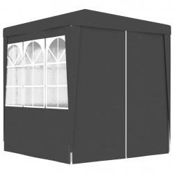 Tente de réception et parois latérales 2x2 m Anthracite 90 g/m² alsavelo