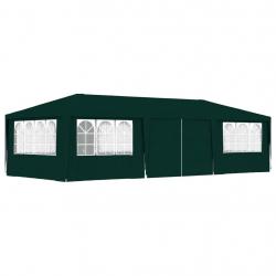 Tente de réception avec parois latérales 4x9 m Vert 90 g/m² alsavelo