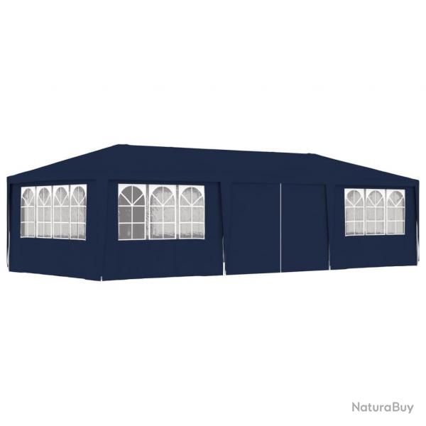 Tente de rception avec parois latrales 4x9 m Bleu 90 g/m alsavelo