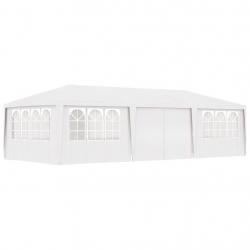 Tente de réception avec parois latérales 4x9 m Blanc 90 g/m² alsavelo