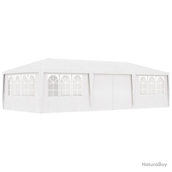 Tente de rception avec parois latrales 4x9 m Blanc 90 g/m alsavelo