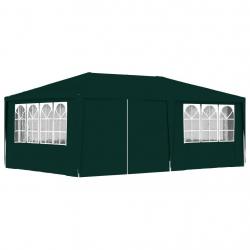 Tente de réception avec parois latérales 4x6 m Vert 90 g/m² alsavelo