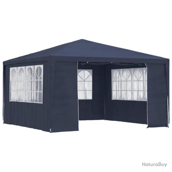 Tente de rception avec parois latrales 4x4 m Bleu 90 g/m alsavelo