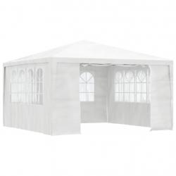 Tente de réception avec parois latérales 4x4 m Blanc 90 g/m² alsavelo