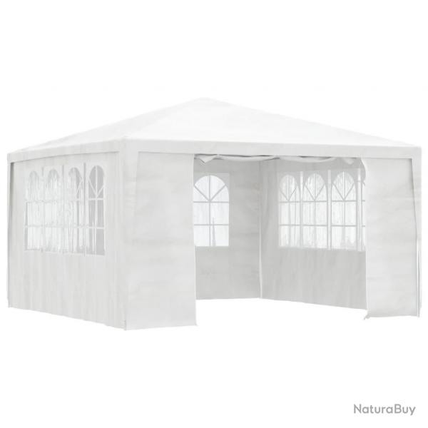 Tente de rception avec parois latrales 4x4 m Blanc 90 g/m alsavelo