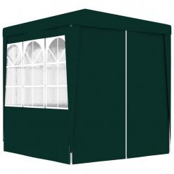 Tente de réception avec parois latérales 2x2 m Vert 90 g/m² alsavelo