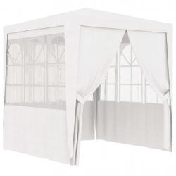 Tente de réception avec parois latérales 2x2 m Blanc 90 g/m² alsavelo