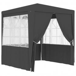 Tente de réception avec parois 2,5x2,5 m Anthracite 90 g/m² alsavelo