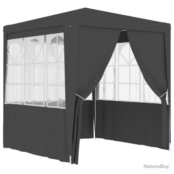 Tente de rception avec parois 2,5x2,5 m Anthracite 90 g/m alsavelo