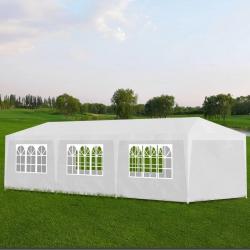 Tente de réception 3x9 m Blanc alsavelo