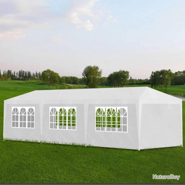 Tente de rception 3x9 m Blanc alsavelo