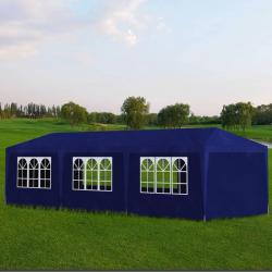 Tente de réception 3 x 9 m Bleu alsavelo