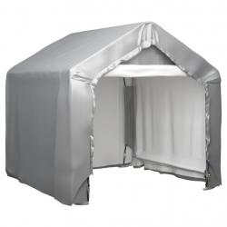 Tente de rangement Gris 180x180 cm Acier galvanisé alsavelo