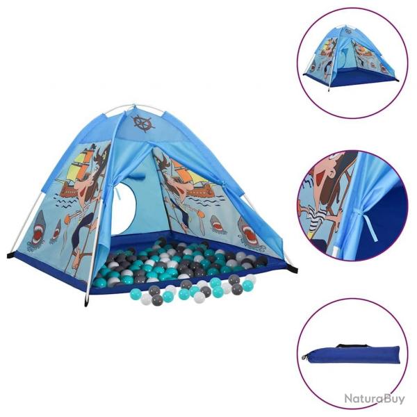 Tente de jeu pour enfants avec 250 balles Bleu 120x120x90 cm alsavelo