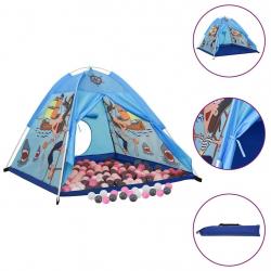 Tente de jeu pour enfants avec 250 balles Bleu 120x120x90 cm alsavelo