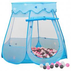 Tente de jeu pour enfants avec 250 balles Bleu 102x102x82 cm alsavelo