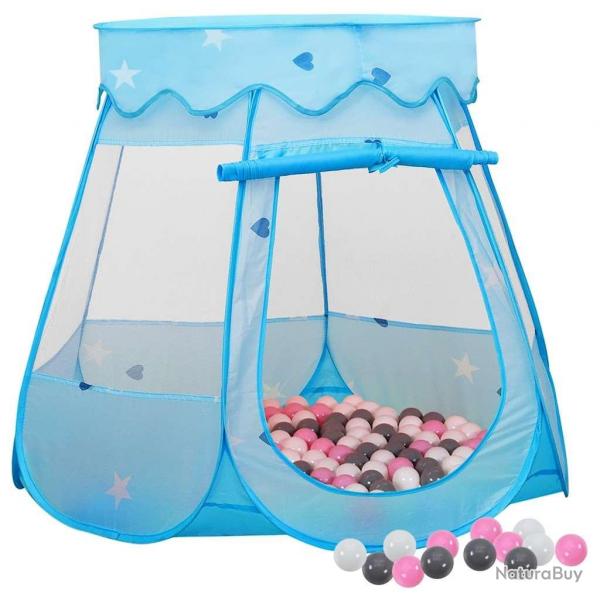 Tente de jeu pour enfants avec 250 balles Bleu 102x102x82 cm alsavelo