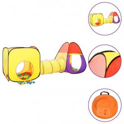 Tente de jeu pour enfants 250 balles Multicolore 255x80x100 cm alsavelo