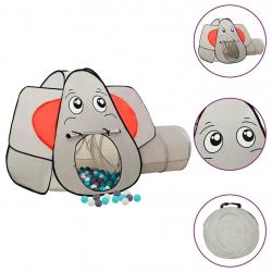 Tente de jeu pour enfants 250 balles Éléphant Gris 174x86x101cm alsavelo