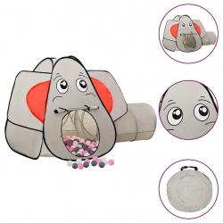 Tente de jeu pour enfants 250 balles Éléphant Gris 174x86x101cm alsavelo