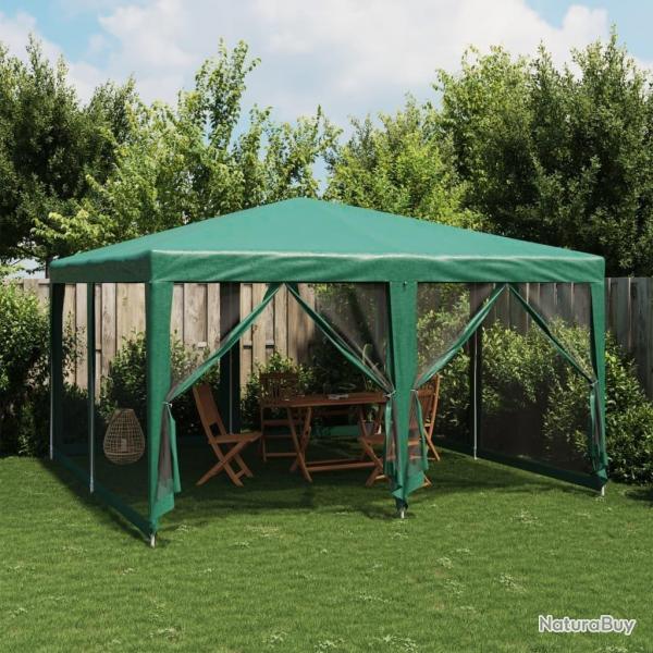 Tente de fte avec 8 parois latrales en maille vert 4x4 m PEHD alsavelo