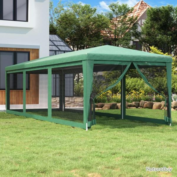 Tente de fte avec 8 parois latrales en maille Vert 3x9 m PEHD alsavelo