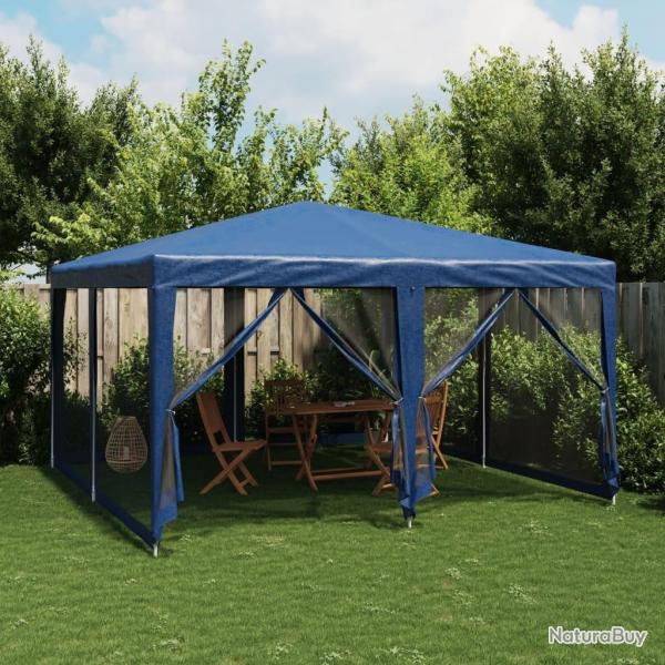 Tente de fte avec 8 parois latrales en maille bleu 4x4m PEHD alsavelo
