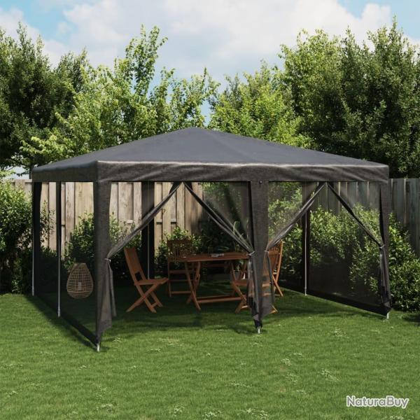 Tente de fte avec 8 parois latrales en maille anthracite 4x4m alsavelo