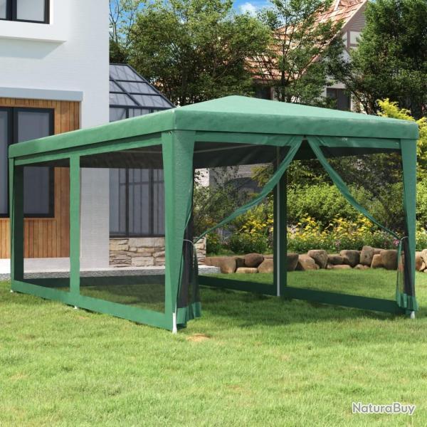 Tente de fte avec 4 parois latrales en maille Vert 3x6 m PEHD alsavelo