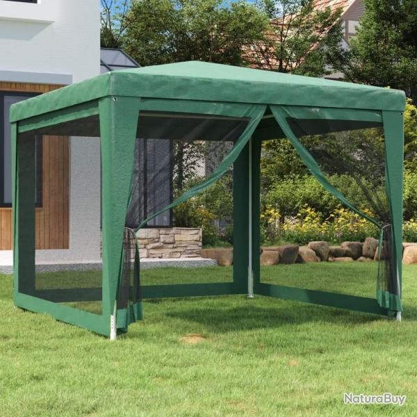 Tente de fte avec 4 parois latrales en maille Vert 3x3 m PEHD alsavelo